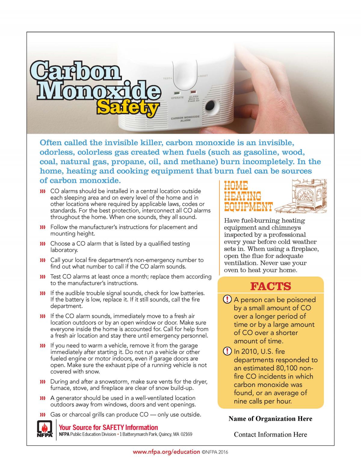 Safety Tips for Carbon Monoxide